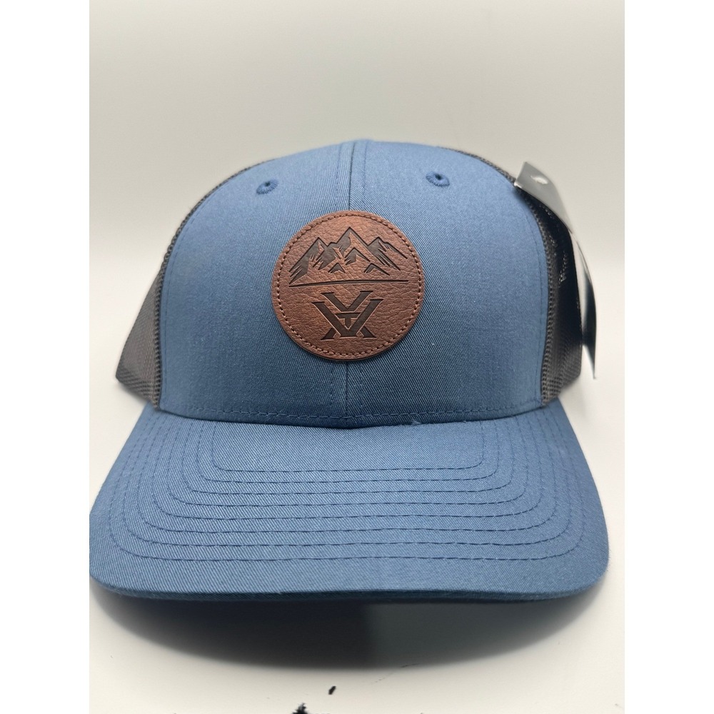 Vortex Optics Mountain Patch Trucker Hat Blue Grey Snapback Cap 121-01-DNM NEW